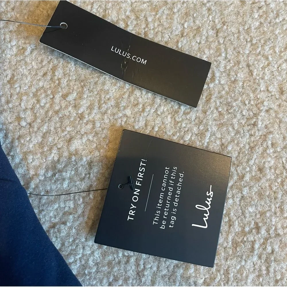 Alluring Evening Navy Blue Beaded Bodycon Dress. NWT. Size XS. - Picture 10 of 11